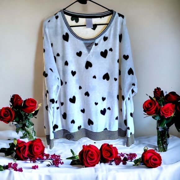 Secret Treasures l White with Blackhearts l Sweatshirt l XXL - Picture 5 of 9